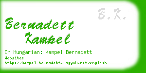 bernadett kampel business card